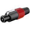 CONNETTORE SPEAKON MASCHIO A 4 POLI ROSSO